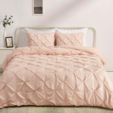 8 Pcs Diamond Pink Bed Sheet Set with Quilt, Pillow and Cushions Covers T250