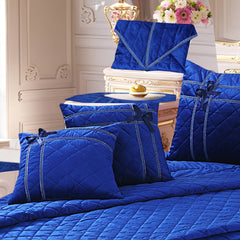 Adagio 14 Pcs Palachi Bedding Set with Filled Comforter Blue