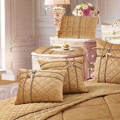 Adagio 14 Pcs Palachi Bedding Set with Filled Comforter Golden
