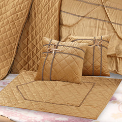 Adagio 14 Pcs Palachi Bedding Set with Filled Comforter Golden