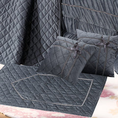 Adagio 14 Pcs Palachi Bedding Set with Filled Comforter Grey