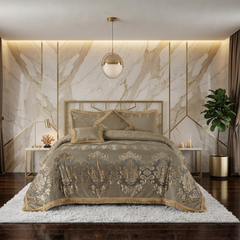 Amok 5 Pcs Palachi Bed Sheet Set Brown