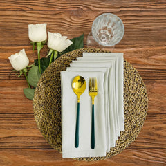Baskin 6 Pcs Napkins Set Silver Grey