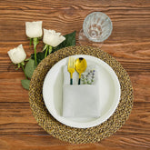 Baskin 6 Pcs Napkins Set Silver Grey