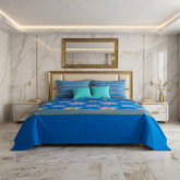 Belaflore 5 Pcs Bedding Set Blue