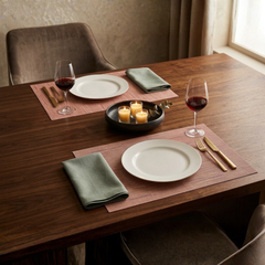 Cavil Round Table Mat Pink