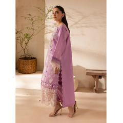 Damas 3 PC Embroidered Unstitched Suit Lavender