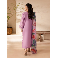 Damas 3 PC Embroidered Unstitched Suit Lavender