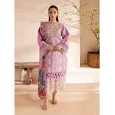 Damas 3 PC Embroidered Unstitched Suit Lavender