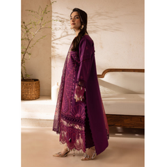 Damas 3 PC Embroidered Unstitched Suit Purple