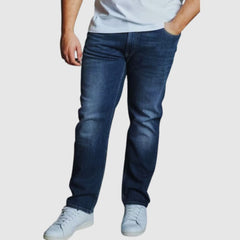 Designer Dressmann Jeans for Men Mid Blue (W-36)