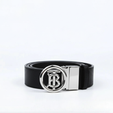 Designer Burberry Leather Belt Black