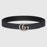 Designer Gucci Leather Belt Black