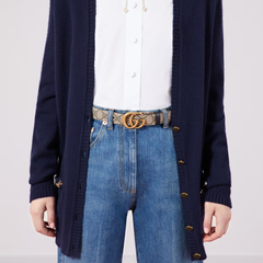 Designer Gucci Leather Belt Brown