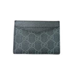 Designer Gucci Leather Card Holder Black ( Made in Italy)