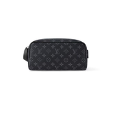 Designer LV Leather Toiletry Pouch Black ( Made In USA )