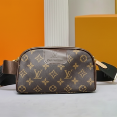 Designer LV Leather Toiletry Pouch Brown ( Made In USA )