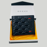 Designer GI Wallet For Men Cow Leather Black