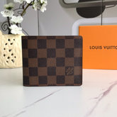 Designer LV Bifold Men Wallet Textured Brown ( Made in Italy )