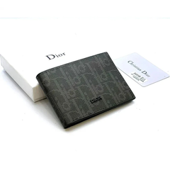 Dior Leather Bifold Men Wallet Black ( Made in Italy )