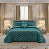 Elixir 5 Pcs Velvet Bedding Set Green