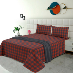 Exotic 3 Pcs King Size Bedding Set Maroon