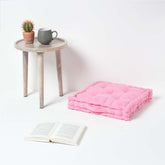 Hutch Tufted Floor Cushions Pink