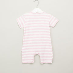 Juniors Embroidered Applique Detail Romper with Short Sleeves ( New Born )