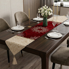 Lucienne 1 Pcs Velvet Embroidered Table Runner
