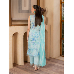 Naaz 3 PC Embroidered Unstitched Suit Ice Blue