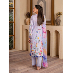 Naaz 3 PC Embroidered Unstitched Suit Purple