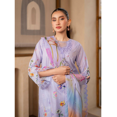 Naaz 3 PC Embroidered Unstitched Suit Purple