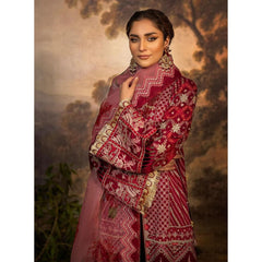 Nilofer Bibi 3 Pcs Embroidered Luxury Suit Maroon
