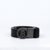 Premium Burberry Leather Belt Black