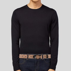 Premium Coach Leather Belt Brown