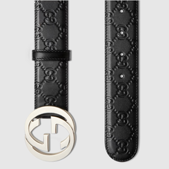 Premium Gucci Leather Belt Black