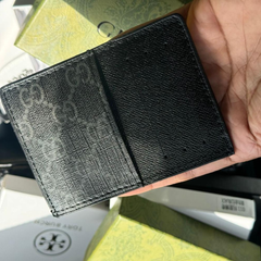 Premium Gucci Leather Card Holder Black ( Made in Italy)