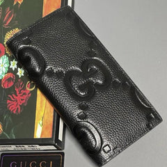 Premium Gucci Long Wallet For Men Cow Leather Black