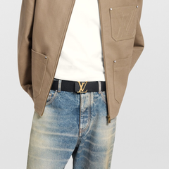 Premium LV Leather Belt Golden