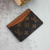 Premium LV Leather Card Holder Brown ( Made in Italy)
