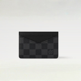 Premium LV Leather Card Holder Grey ( Made in Italy)