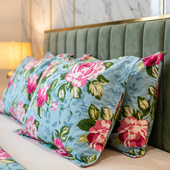 Quirky 3 Pcs Floral Bedding Set Green