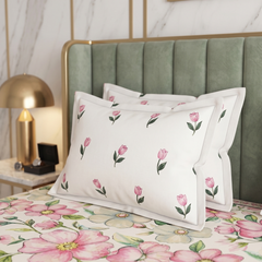 Quirky 3 Pcs Floral Bedding Set Pink