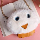 Rangoon Fluffy Pouch Bag White