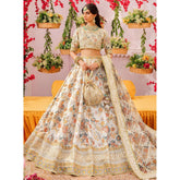 Saira 3 Pcs Embroidered Luxury Suit Beige