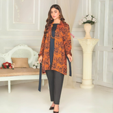 Sapphire 1 Pcs Unstitched Linen Shirt Brown
