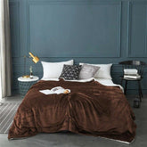 Sherpa Fleece Blanket Brown Ultra Soft for All Seasons