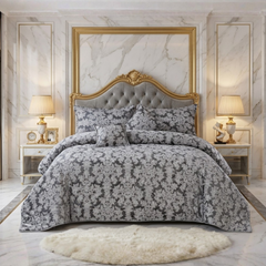 Sonorous 5 Pcs Black Bed Spread Set Palachi