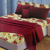 Tamecca 7 Pcs Bedspread Set Maroon