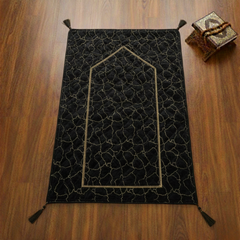 Velvet Quilted Jaye Namaz Black